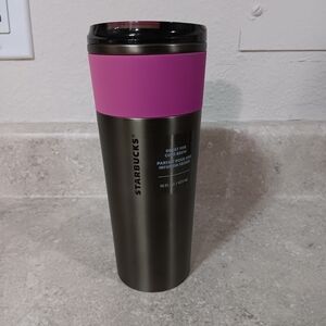 Starbucks Stainless Steel Tumbler with Pink Lid 2022 New!